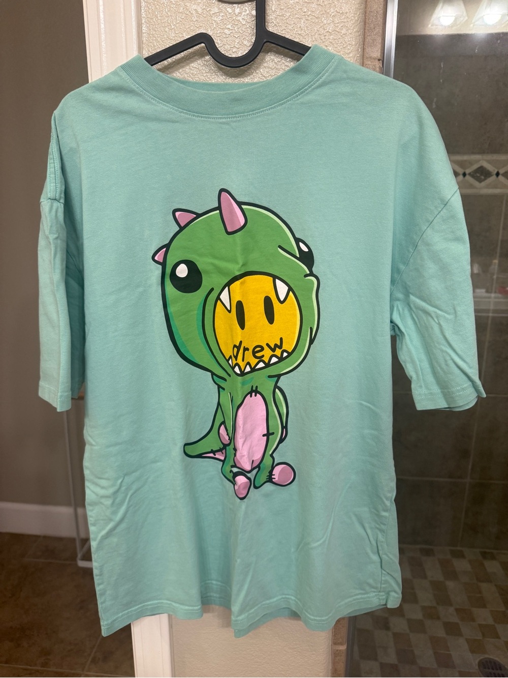 Women Mint Green Dinosaur Graphic Tee